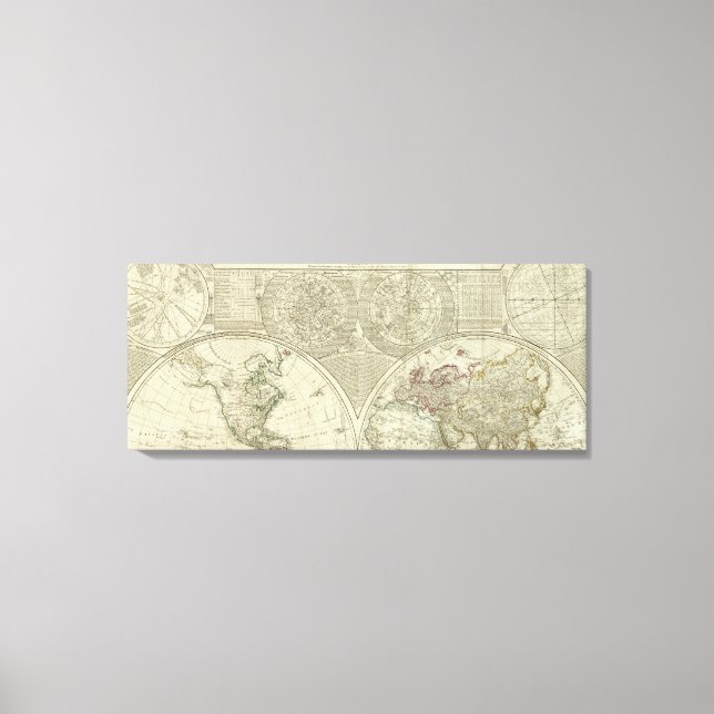 Lienzo Un mapa general del mundo o del mundo terraqueoso (Anverso)