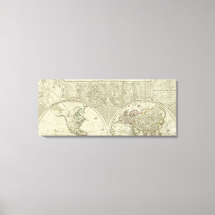 Lienzo Un mapa general del mundo o del mundo terraqueoso