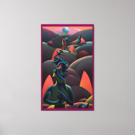 Lienzo Un Martini aterriza en el planeta de las aceitunas