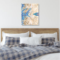 Un motivo paisley ornamentado en azul y marrón, pa