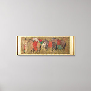 Lienzo Un novio con los caballos