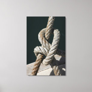 Lienzo Un nudo atado en un embarcadero el   Portugal