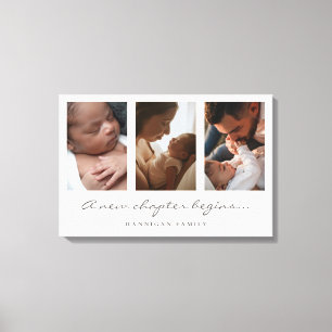 Lienzo Un Nuevo Capítulo Comienza Familia Multi Foto Scri