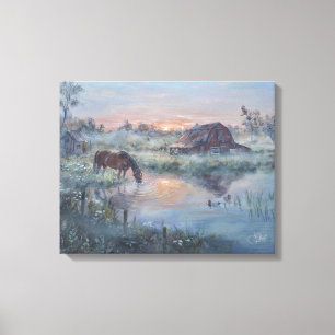 Lienzo Un Nuevo Día - Pintura de caballo