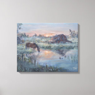 Lienzo Un Nuevo Día - Pintura de caballo