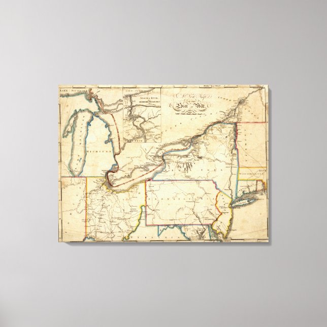 Lienzo Un Nuevo Mapa De La Sede De La Guerra (Anverso)
