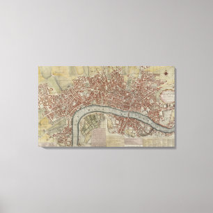 Lienzo Un nuevo y exacto plan de las ciudades de Londres