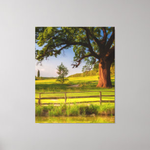 Lienzo Un Oak Tree Bajo El Sol Wall Art