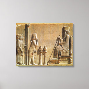 Lienzo Un oficial mediano que paga homenaje a rey Darius