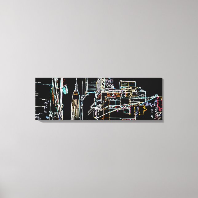 Lienzo Un paisaje colorido en Manhattan (Anverso)