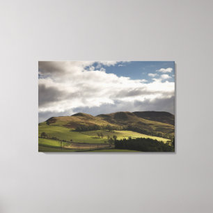 Lienzo Un paisaje con Rolling Hills y las nubes de arriba