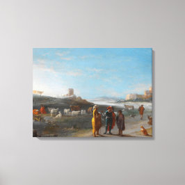 Lienzo Un paisaje italiano con un subje no identificado