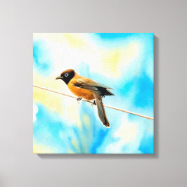 Lienzo Un pájaro solitario y colorido