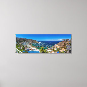 Lienzo Un panorama de Avalon en la isla Catalina