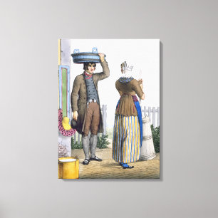 Lienzo Un par campesino de Parmerend, Holanda