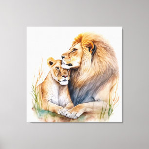 Lienzo Un par de hombres y mujeres enamorados de los aman