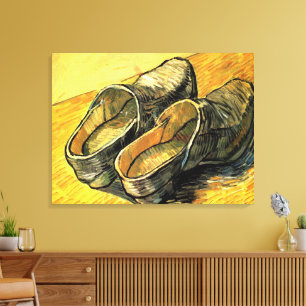 Lienzo Un par de zuecos de cuero por Vincent van Gogh