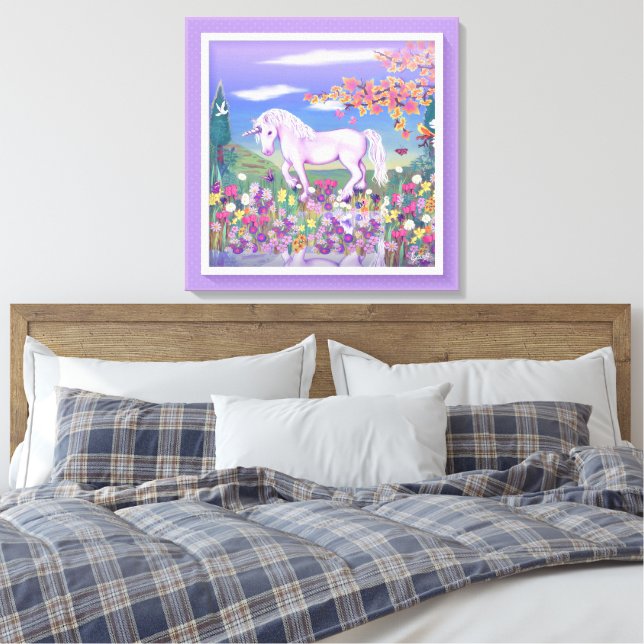 Lienzo Un paraíso púrpura (Insitu(Dormitorio))