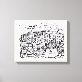 Lienzo Un paseo nocturno a casa