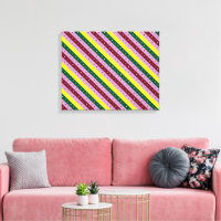 un patrón de rayas multicolores con puntos