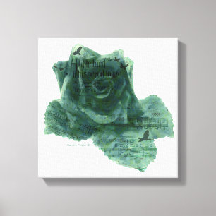 Lienzo Un Pequeño Pájaro Me Dijo Rosa