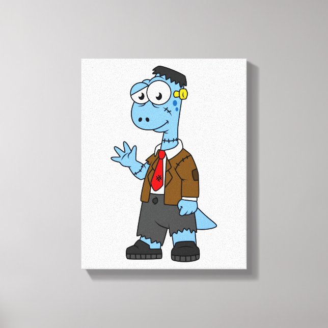 Lienzo Un Personalizado Brontosaurio Se Vestió Como Frank (Anverso)