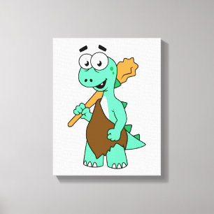 Lienzo Un Personalizado Tyrannosaurus Rex Caveman.