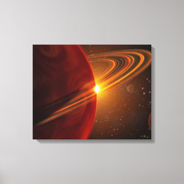 Lienzo Un planeta gigante orbitando la estrella tipo Sol  (Anverso)