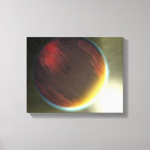 Lienzo Un planeta nublado al estilo Júpiter que orbita
