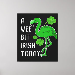 Lienzo Un poco irlandés hoy   Lucky Flamingo   Flamingo
