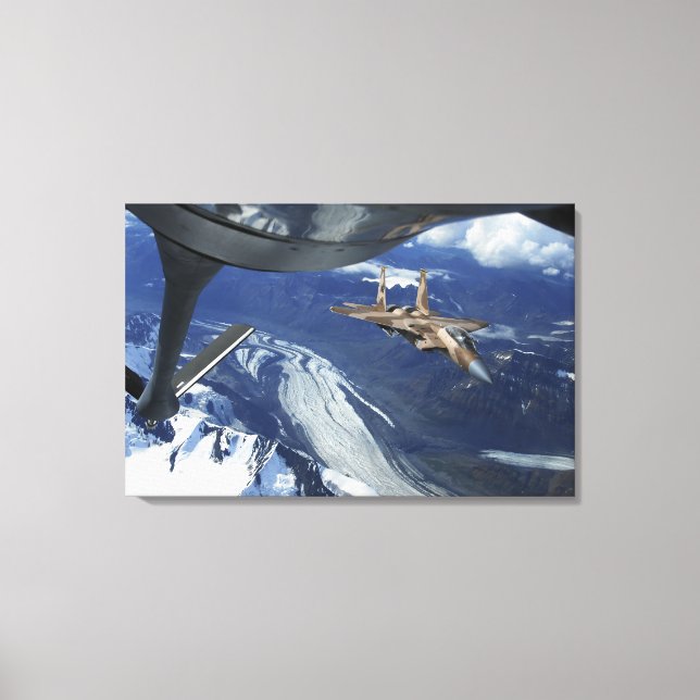 Lienzo Un posicionamiento del águila F-15C de la Fuerza A (Anverso)