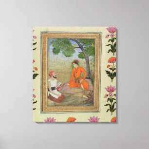 Lienzo Un príncipe en la discusión con un holdin del