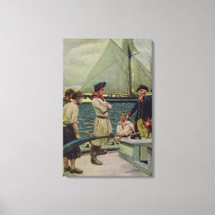 Lienzo Un Privateer americano que toma un premio