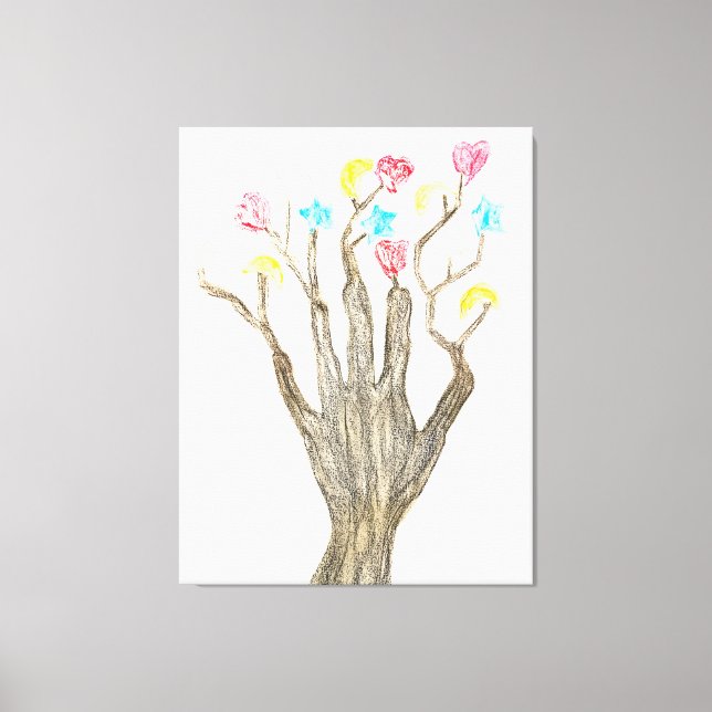 Lienzo Un puñado de árbol de formas (Anverso)