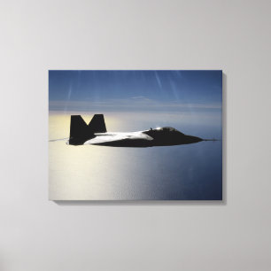 Lienzo Un rapaz F/A-22 vuela una misión de entrenamiento