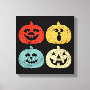Lienzo Un regalo retro divertido para la calabaza de Hall