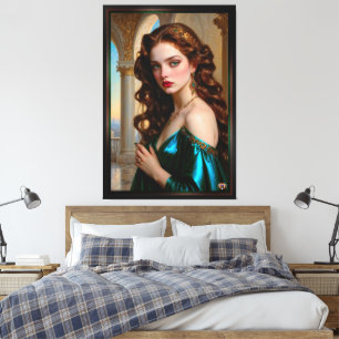 Lienzo Un retrato encantador de la emperatriz esmeralda