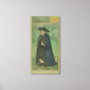 Lienzo Un sacerdote jesuita, inscrito en persa: 'Jahangir