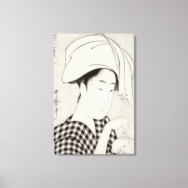 Lienzo Un salón de té en Ryogoku (Anverso)