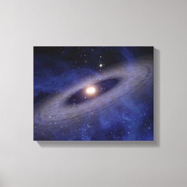 Lienzo Un sistema solar distante (Anverso)