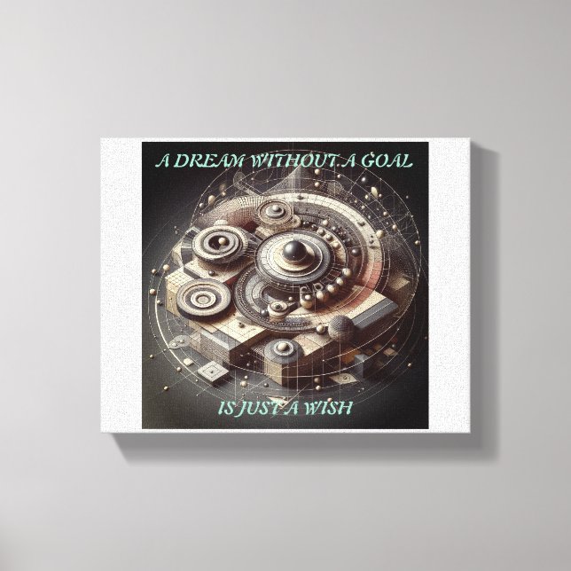 Lienzo Un sueño sin meta es sólo un deseo (Anverso)