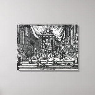 Lienzo Un templo budista, un ilustracion
