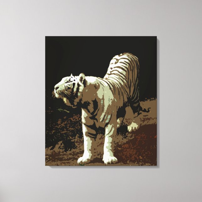 Lienzo Un tigre blanco (Anverso)