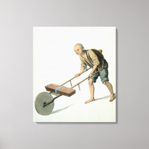 Lienzo Un trabajador, platea 27 "del traje de China",