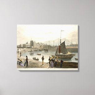 Lienzo Un transbordador que llega Leith, 'de un viaje