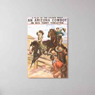 Lienzo Un vaquero de Arizona en poster grande del teatro