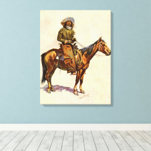 Lienzo Un vaquero de Arizona por Remington, Oeste Vintage