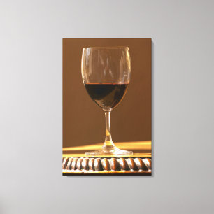 Lienzo Un vaso de tinto Chateau Belgrave a la luz del sol