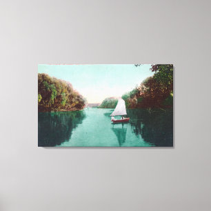 Lienzo Un velero en la pluma RiverMarysville, CA