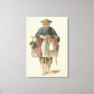 Lienzo Un vendedor ambulante, platea 17 "del traje de